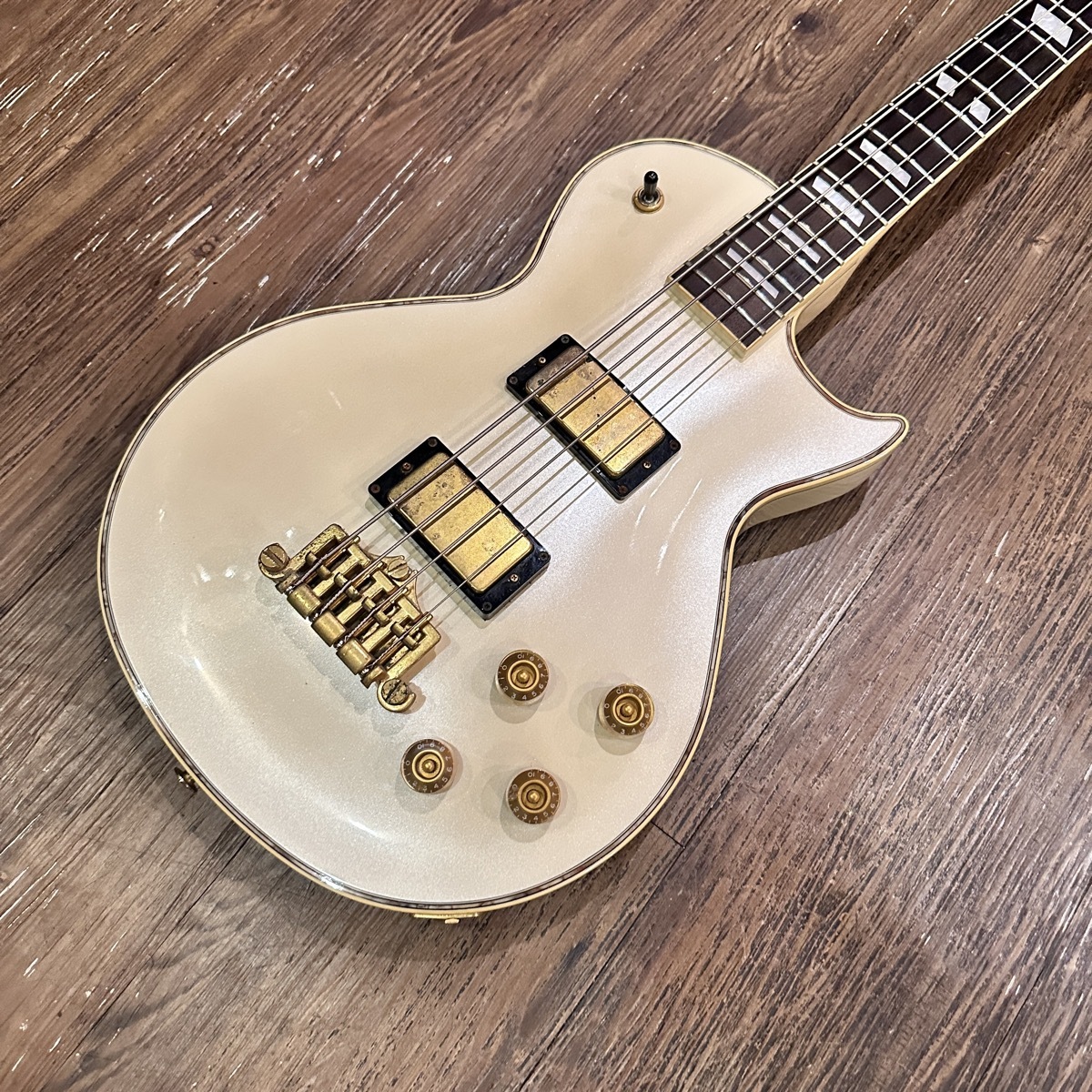 Greco LGB-90 LP Custom Bass Pearl White 2002年製 レスポール ベース