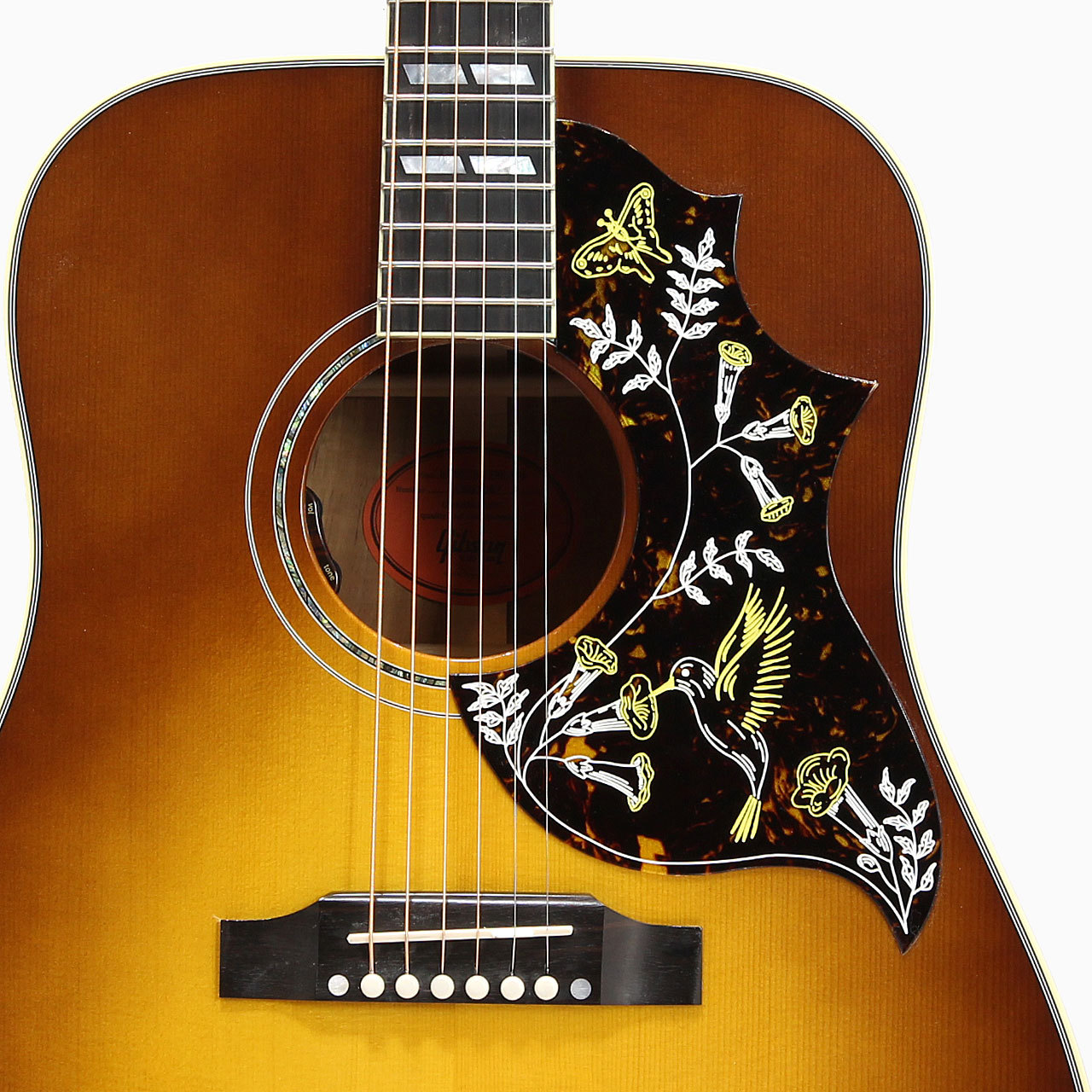 Gibson Custom Shop Hummingbird Koa Carpathian Spruce -Honey burst
