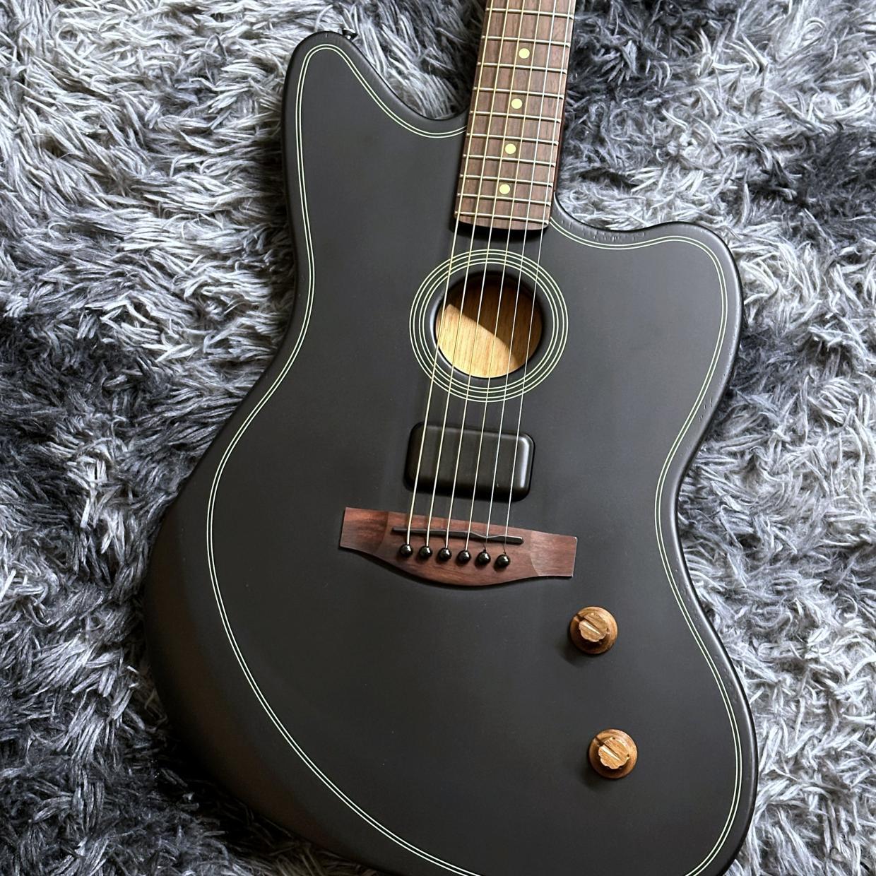 Fender Acoustasonic Standard Jazzmaster, Black 【アウトレット特価