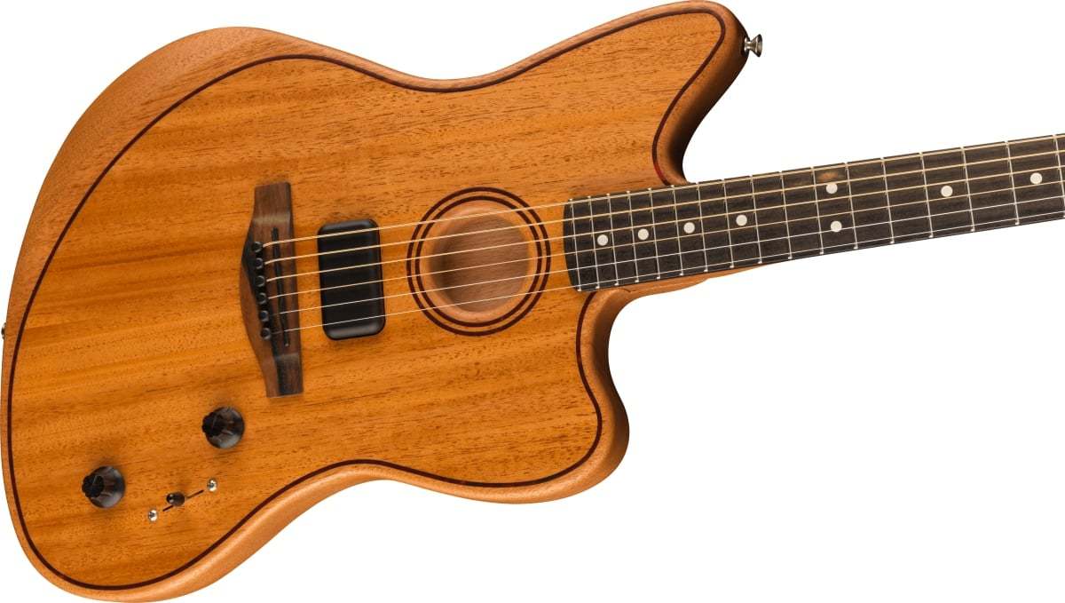 Fender American Acoustasonic Jazzmaster All-Mahogany Ebony