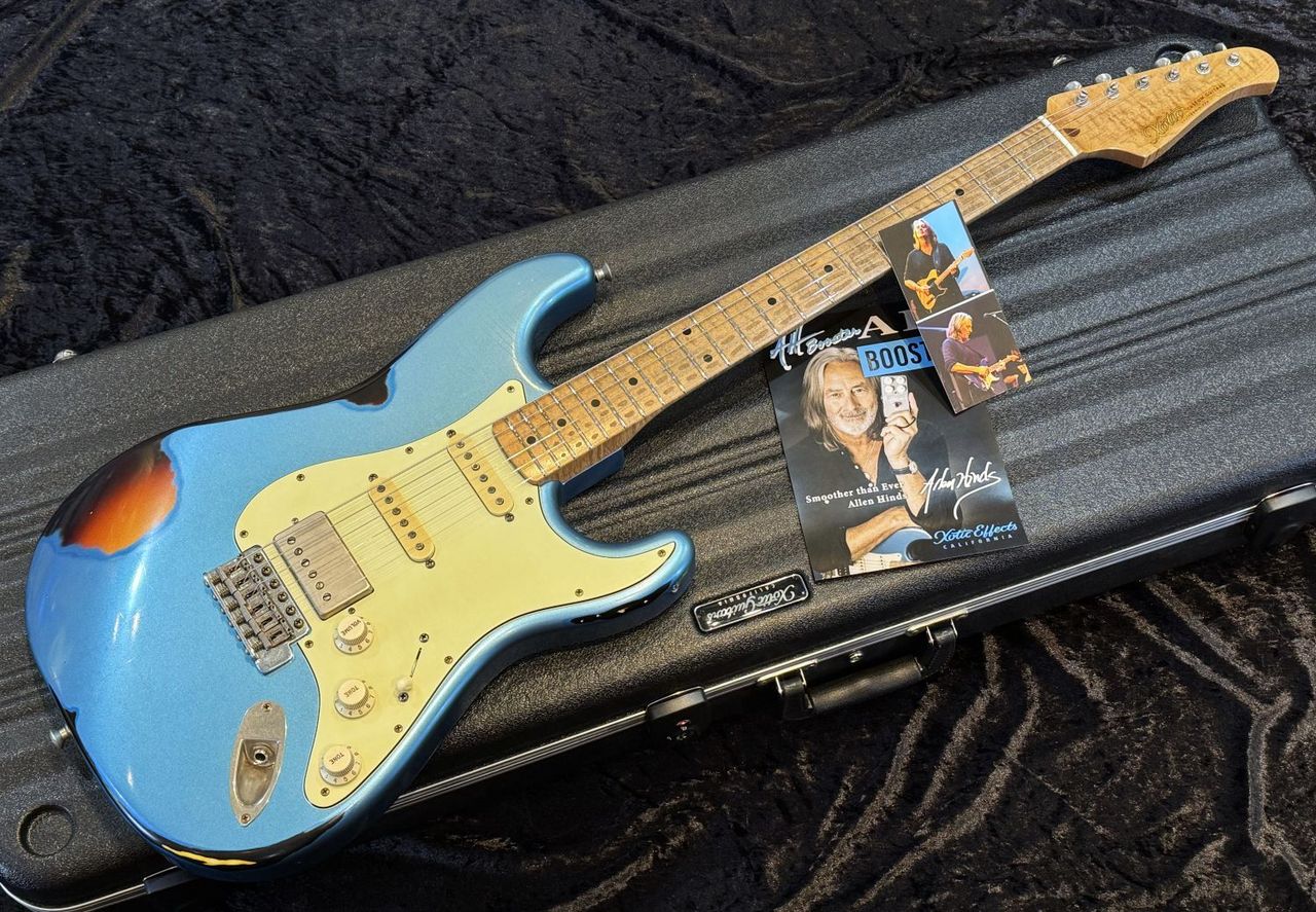 Xotic XSC-AH #3603 - Lake Placid Blue Over 3-Tone Burst Super