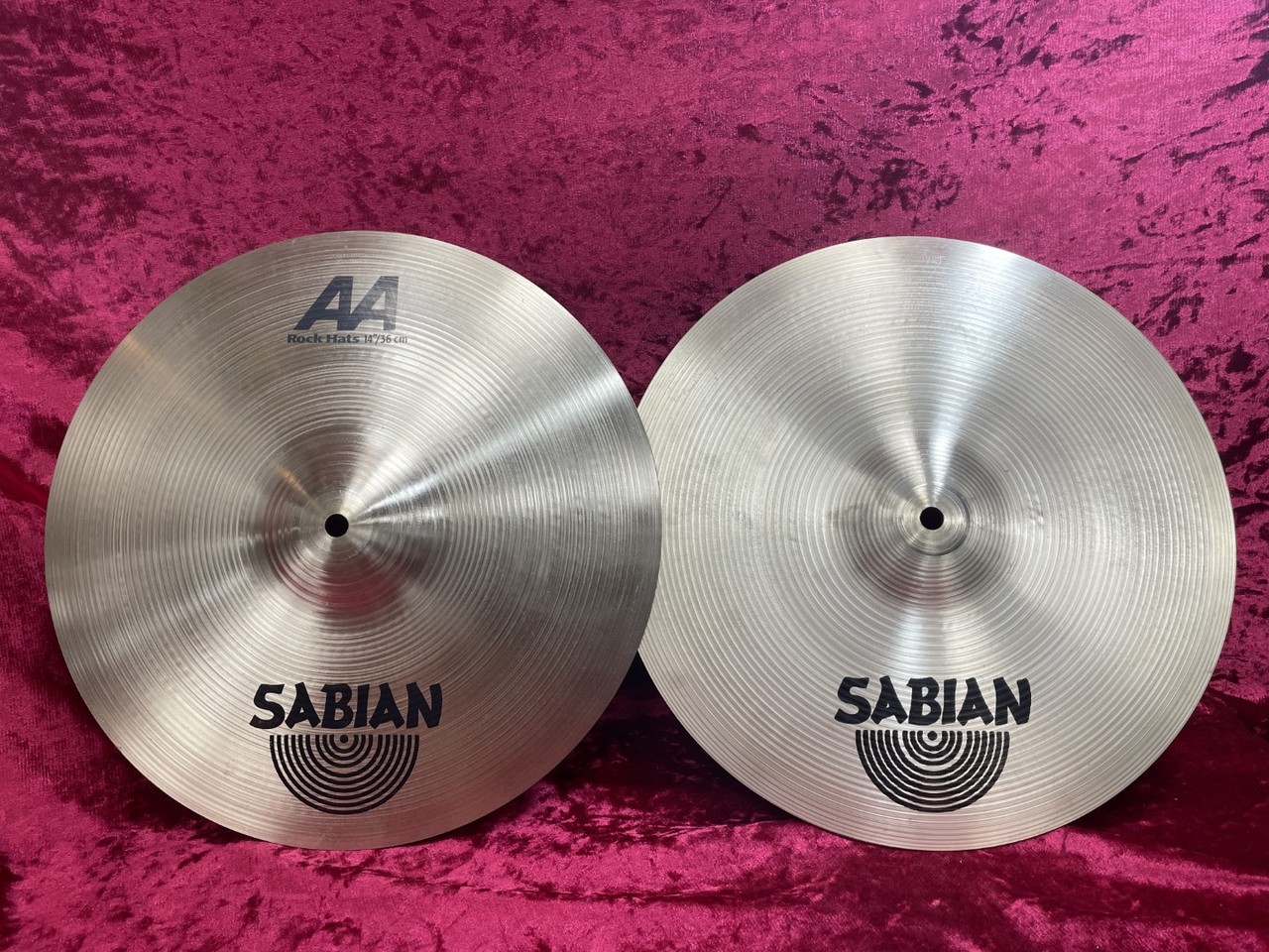 SABIAN AA 14inch Rock Hats Top & Medium Hats Bottom set