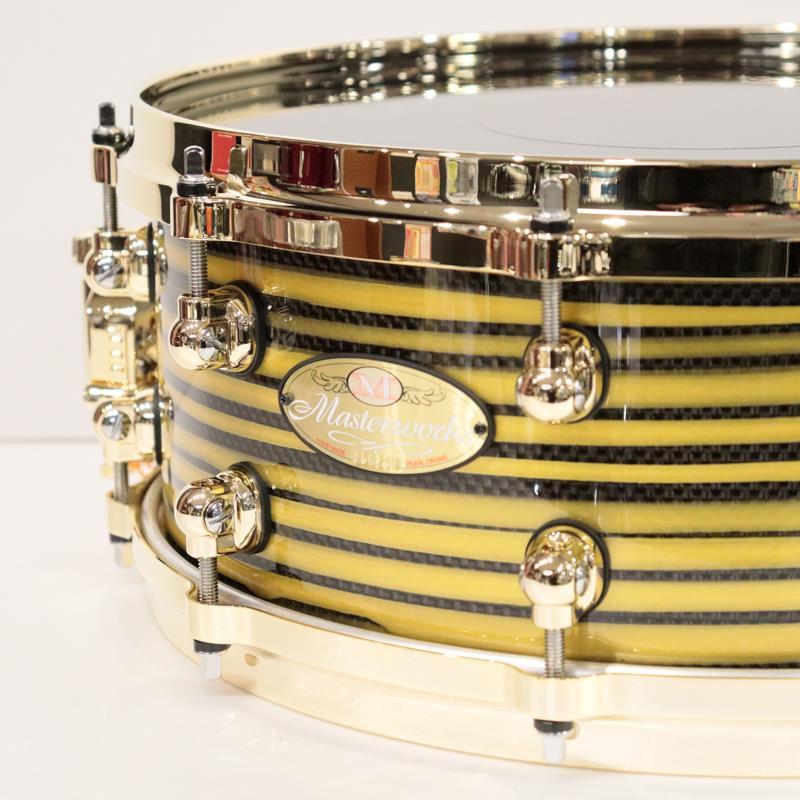 Pearl Masterworks Snare Drum 14x5.5 - Gold Swirl on Black