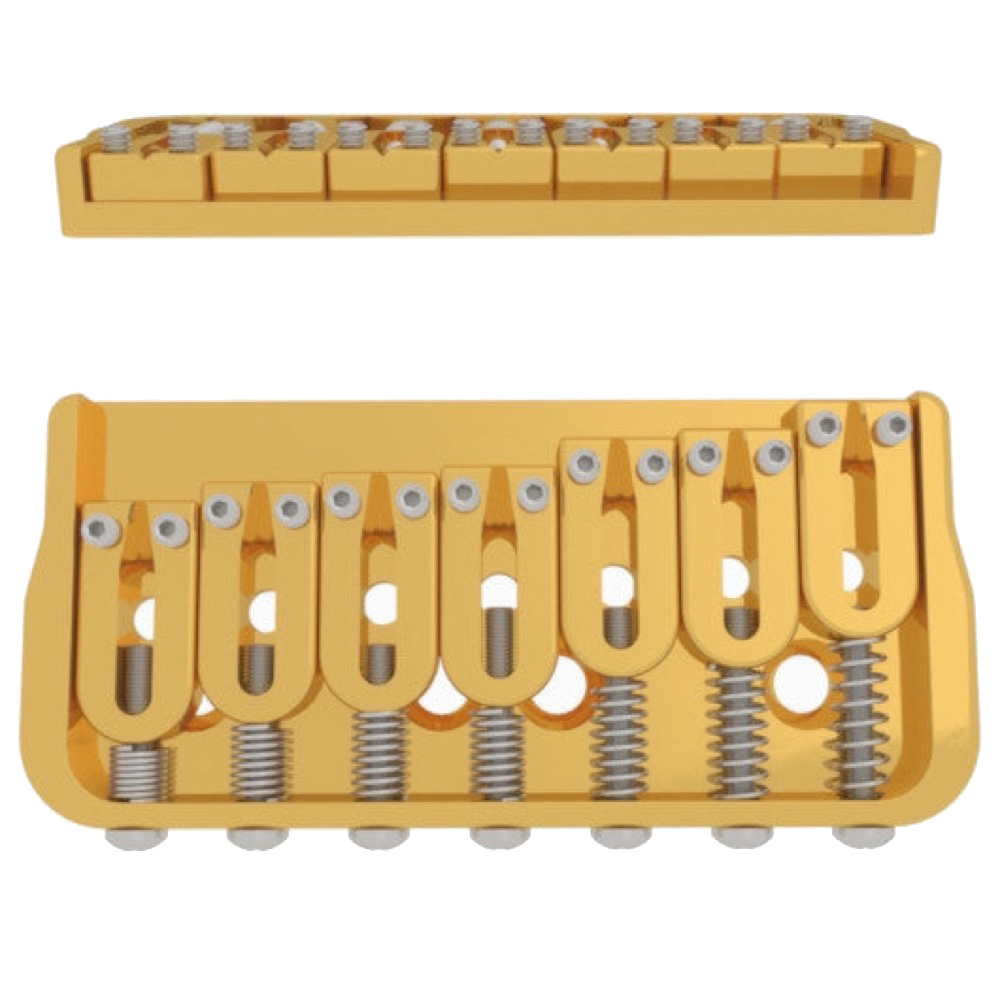 HIPSHOT 7 String Fixed Guitar Bridge Gold 0.125 7弦ギター用