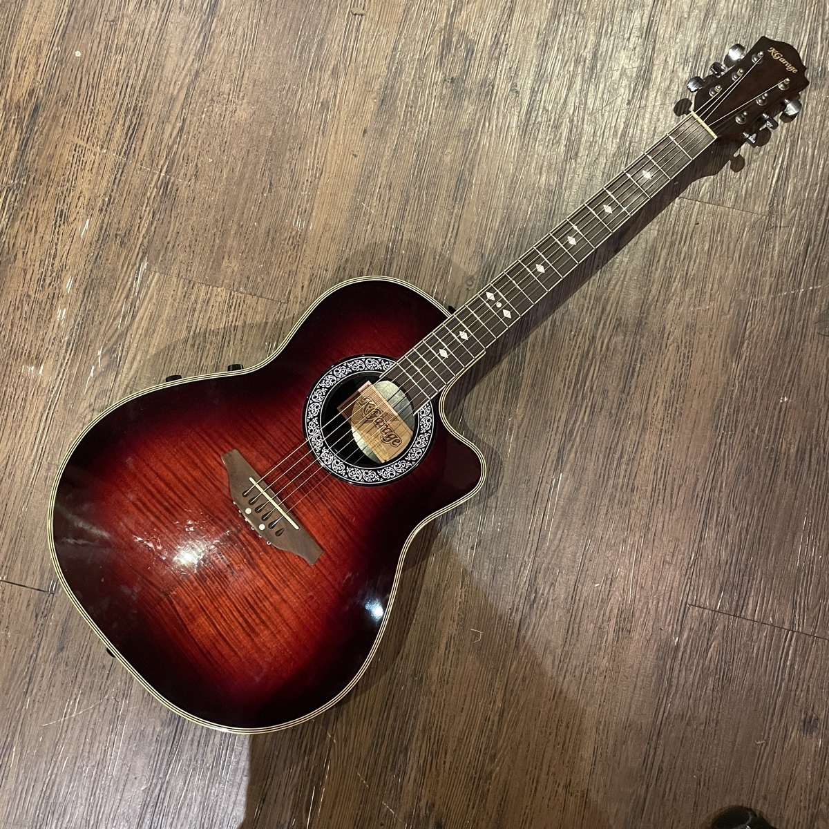 K•Garage エレアコギター EA-400 清掃済み 新品ストラップ付 K•Garage エレアコギター EA-400 清掃済み 新品ストラップ付 K•Garage