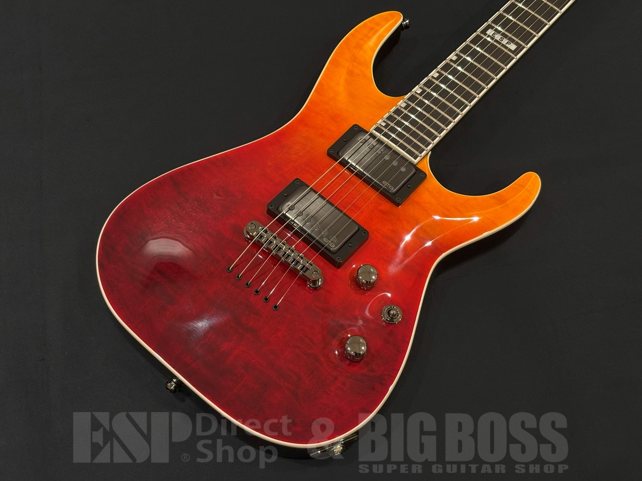 HORIZON NT-II Tiger Eye Amber Fadeスルーネック ESP E-II Horizon NT-II Tiger Eye Amber Fade (2020) - Guitar