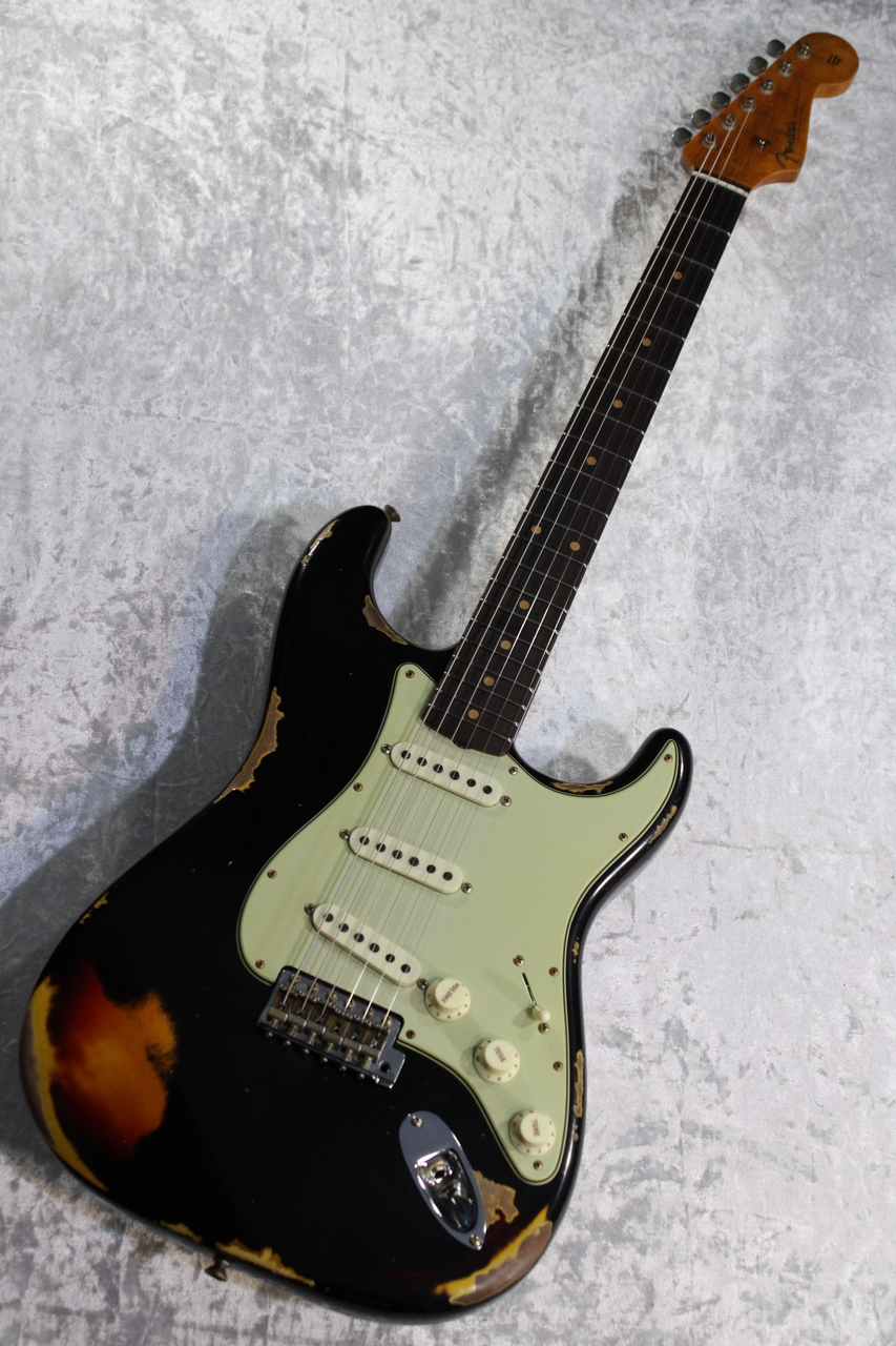 Fender Custom Shop 1960 Stratocaster Heavy Relic Aged Black over 3 