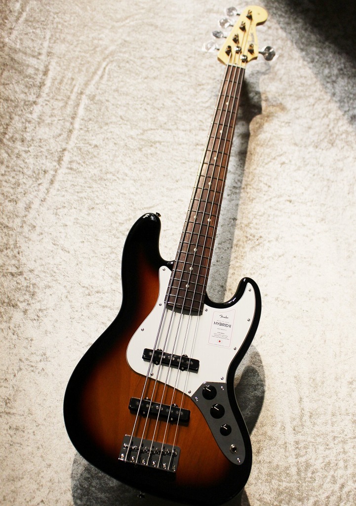 Fender Made in Japan Hybrid II Jazz Bass V -3 Color Sunburst