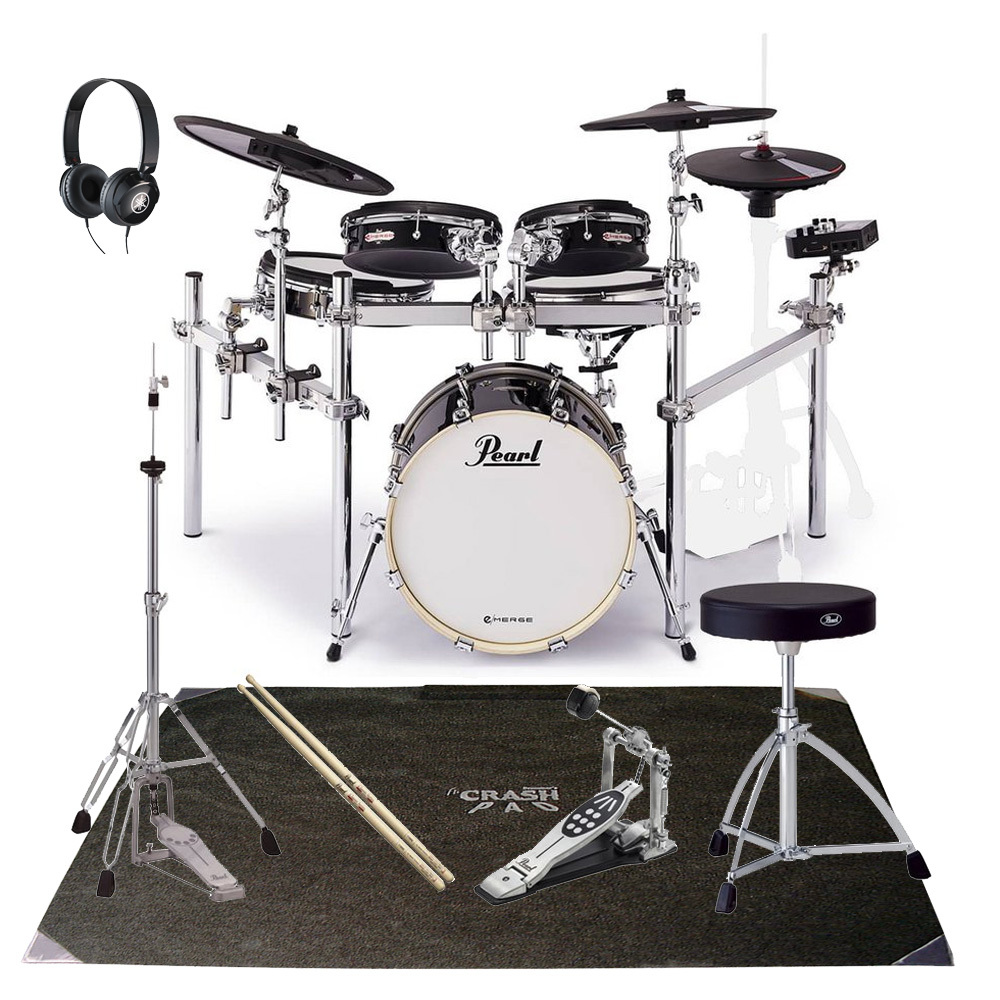 Pearl EM-53HB/SET e/MERGE e/HYBRID コンプリートキット 純正マットとヤマハ製ヘッドホンセット【WEBSHOP】