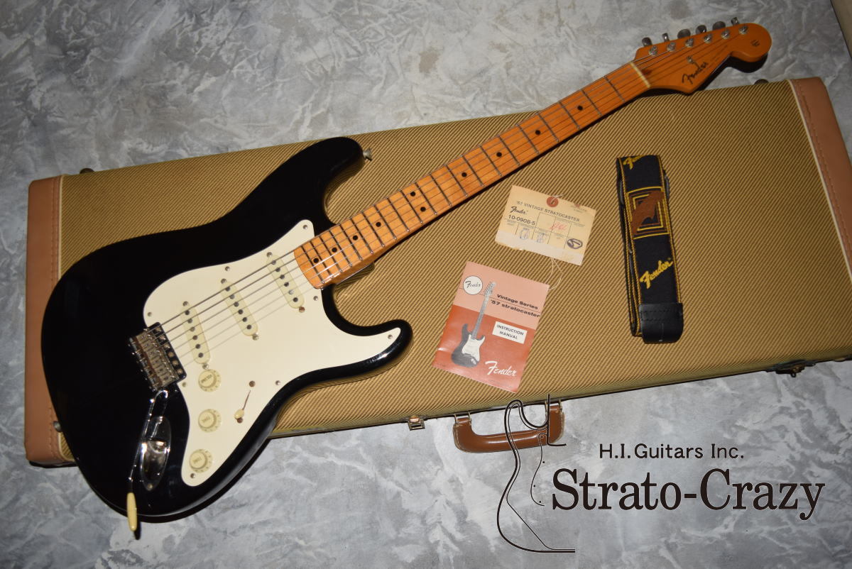 FENDER ストラトキャスター 美品 vintage stratocaster Fender 1988 Vintage Reissue Stratocaster '57 Black /Maple neck