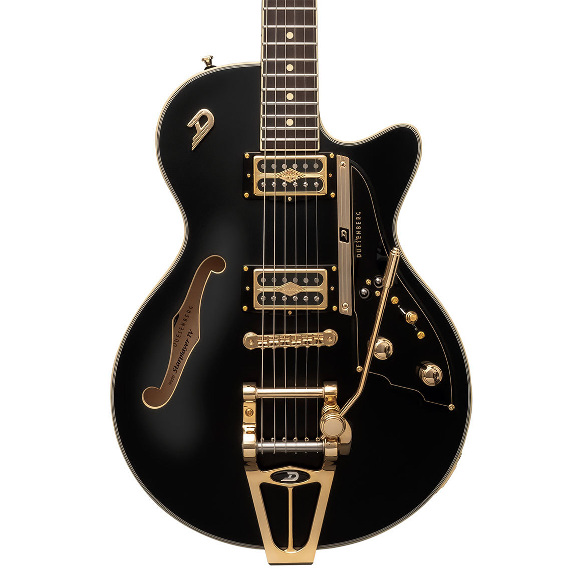 送料込 Dusenberg Starplayer LP Black Duesenberg DTF-BK Starplayer TV Fullerton Black with hard