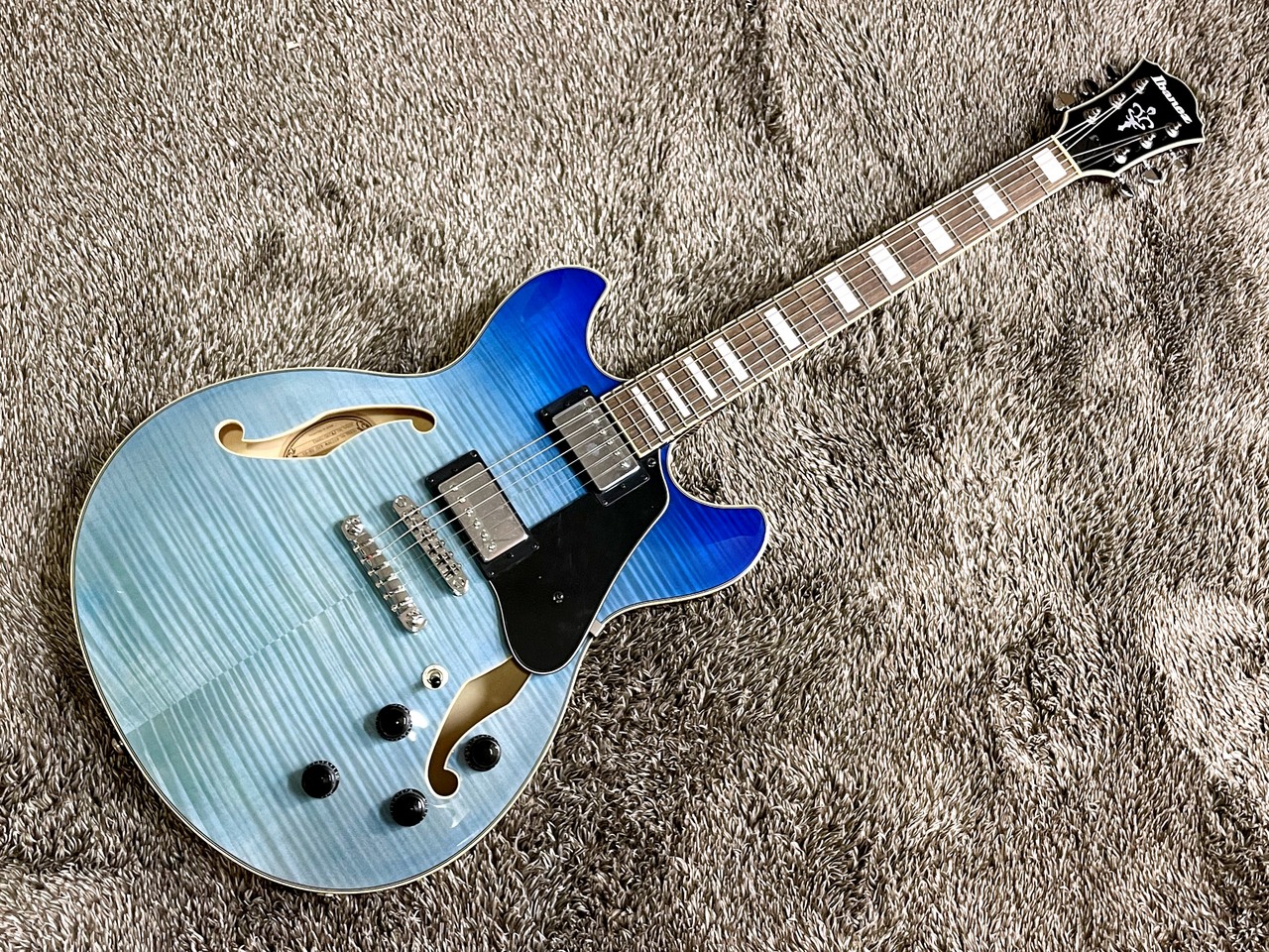 Ibanez AS73FM Azure Blue Gradation セミアコ-