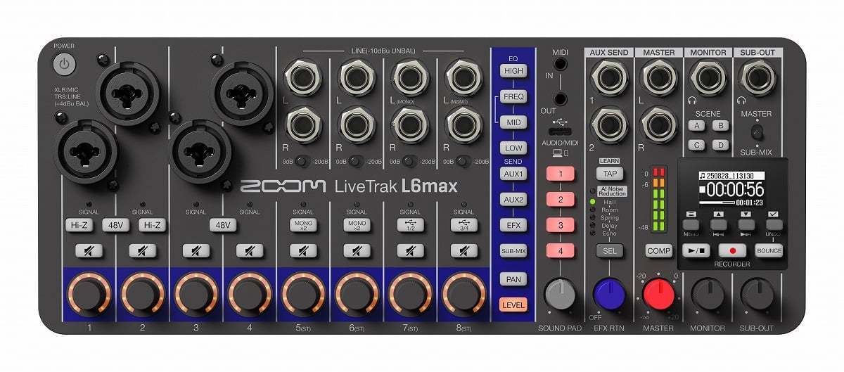 ZOOM LiveTrak L6max デジタルミキサー＆レコーダー【渋谷店】（新品