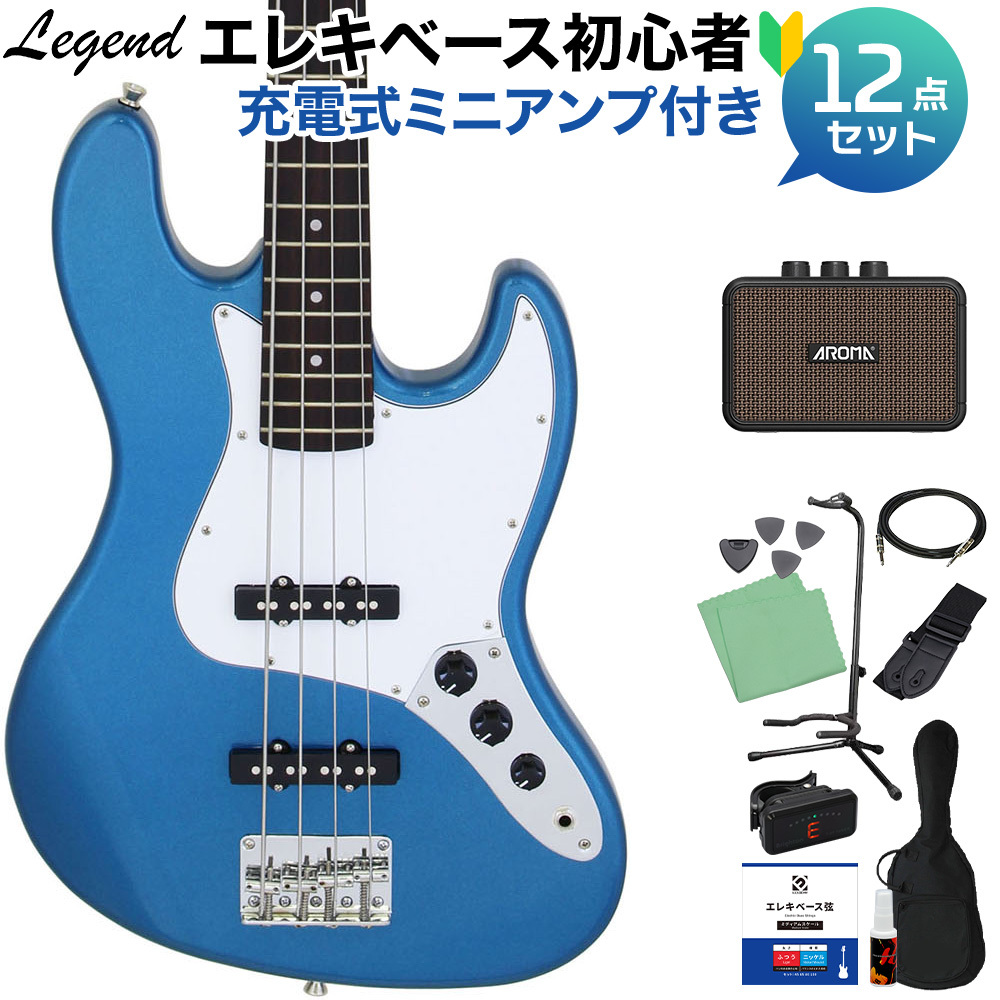 4弦エレキベースギター、クリアブルーjb低音フレームドメープル