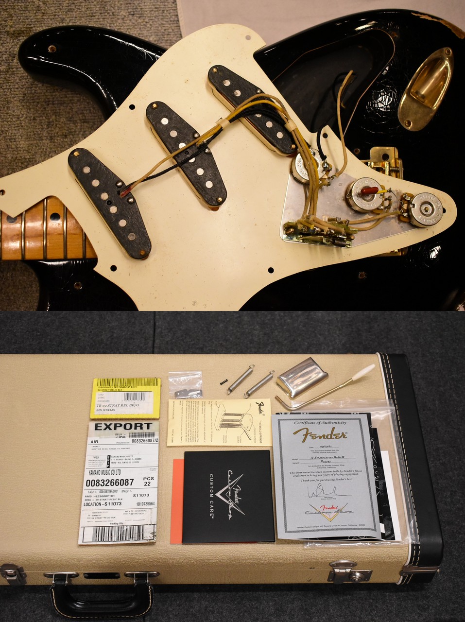 Fender Custom Shop 1959 Stratocaster Relic 1pc Birdseye Maple Neck Black【2012 USED/경량 3.32kg】【월말 특가】 사진 11