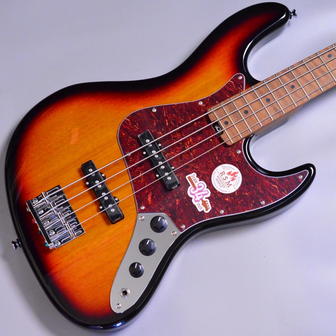 Bacchus WL4-STD/RSM エレキベース ジャズべタイプ（B級特価/送料無料