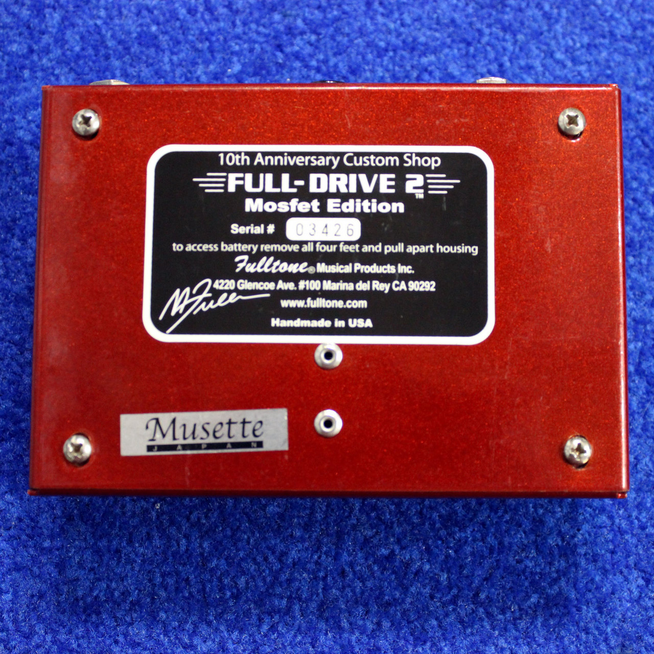 Fulltone Full‑Drive2 10th Anniversary MOSFET フルトーン フル