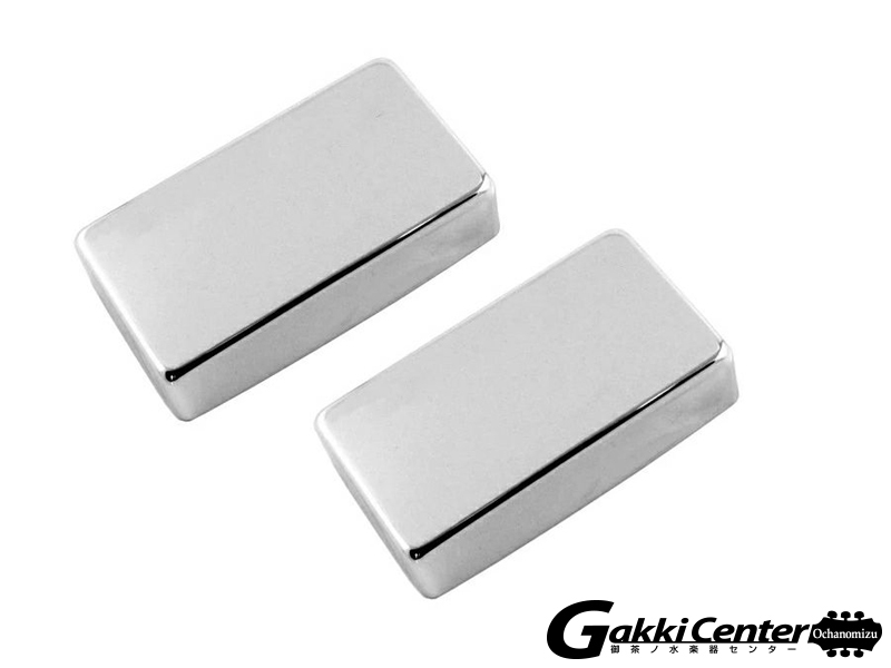 ALLPARTS Humbucking Pickup Cover Set with No Holes, Chrome/8264