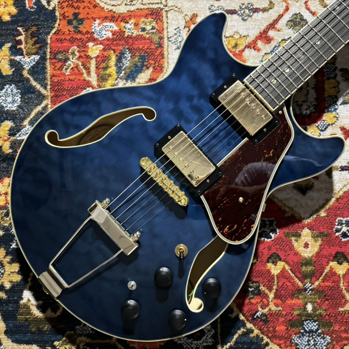 Ibanez AMH90QM TBL フルアコギター（新品/送料無料）【楽器検索