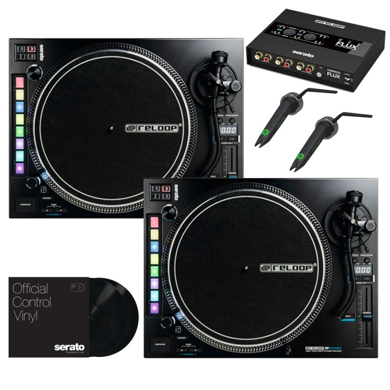 reloop RP-8000MK2 TWIN + カートリッジ & ヴァイナル SET 【台数限定!Serato DJ DVS用インターフェース「FLUX...