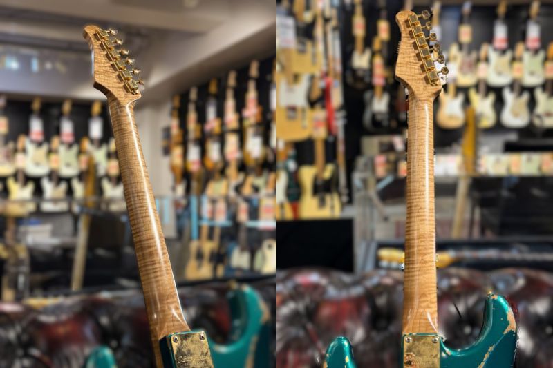 Xotic XSC-2 5A Grade Flame Maple Neck Heavy Aged Gold Parts