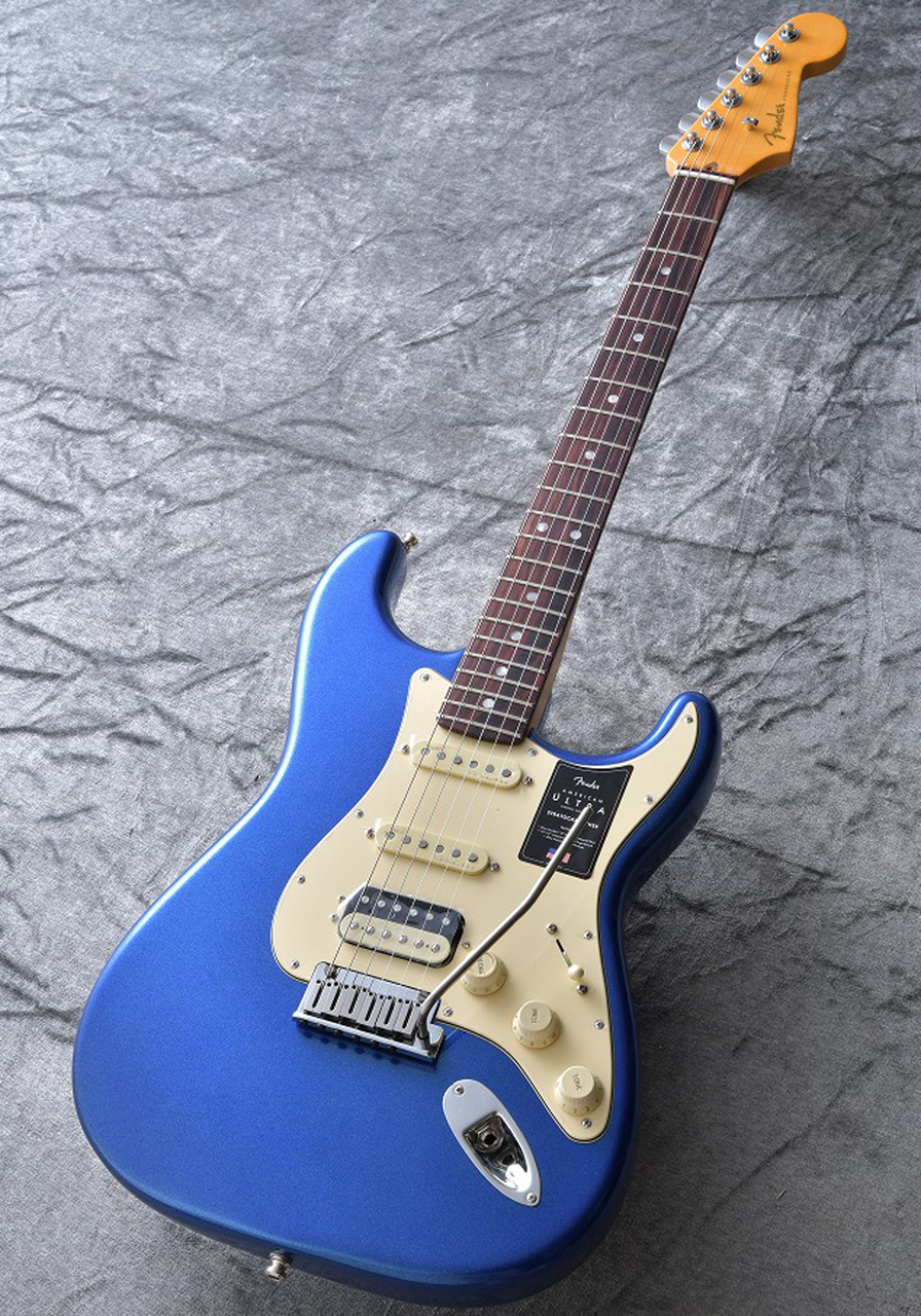 【特売日】新品　即納可能　Fender USA American Ultra Stratocaster Maple Fingerboard, Cobra Blue　送料無料（沖縄、離島除く）郡山店展示商品 フェンダー