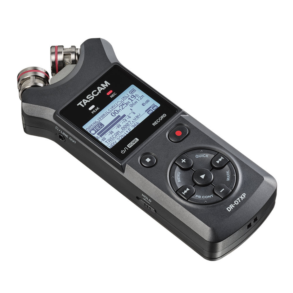 Tascam DR-07XP A-B/X-Y可動式マイク搭載 32ビットフロート録音対応