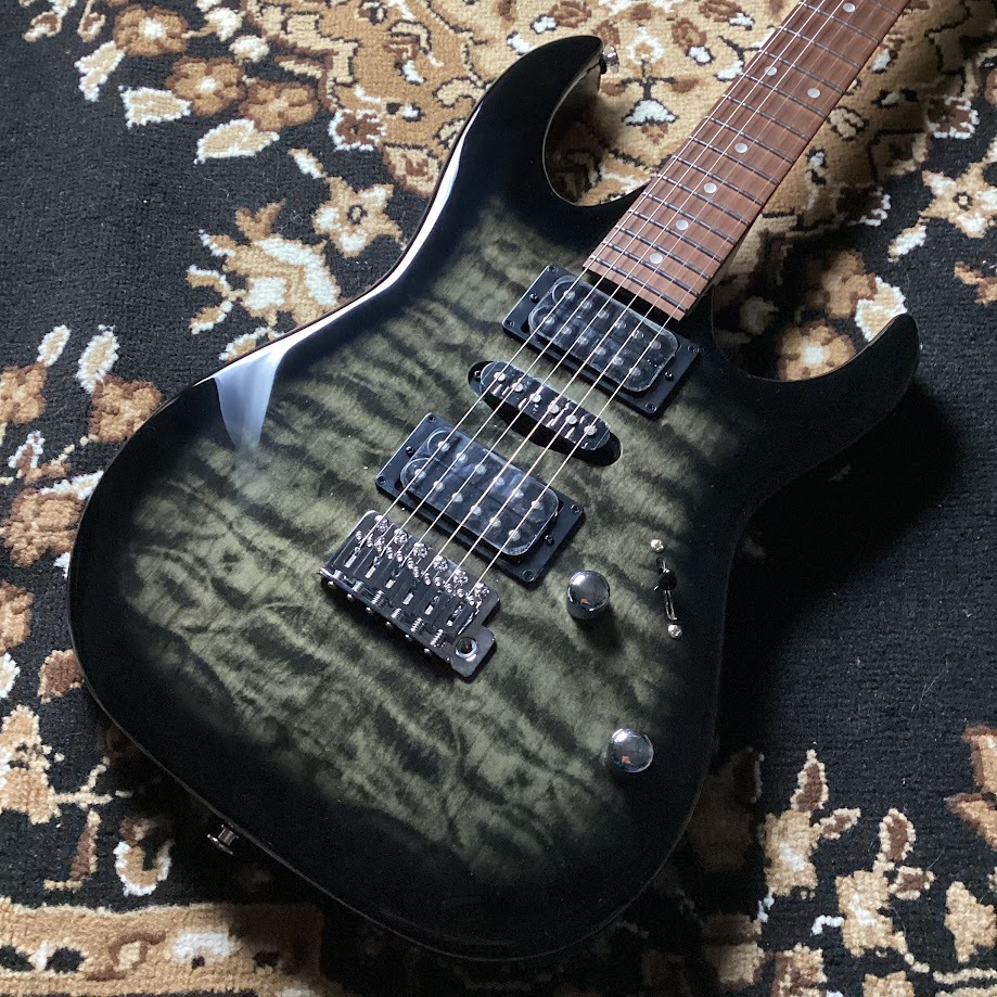 Gio Ibanez GRX70QA TKS (Transparent Black Sunburst) エレキギター