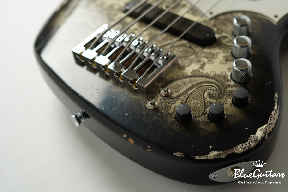 Xotic XJ-1T 5st Black Paisley Burst Medium Aged / Alder / R #3447