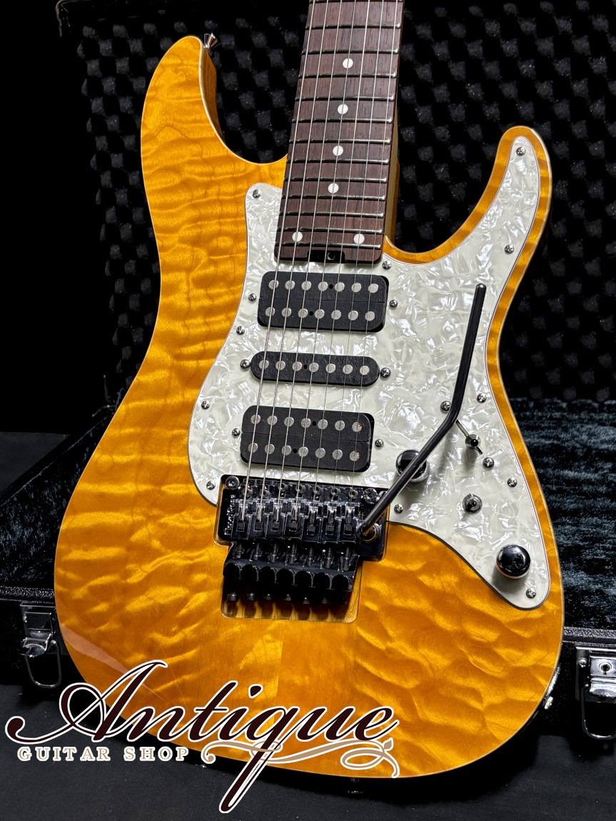 SCHECTER EX-5-24-7ST-CTM 2020 Amber /Q-Maple&S-Ash Body /H