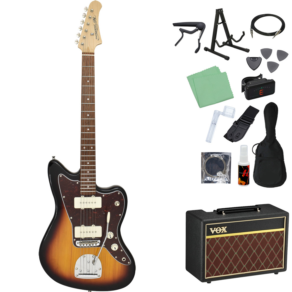 Photogenic JM-220 エレキギター 初心者14点セット【VOXアンプ付き