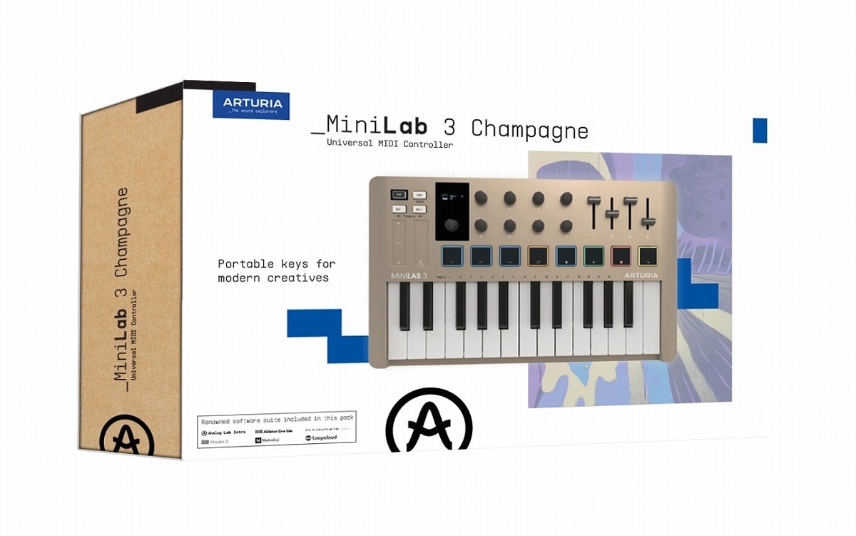 Arturia MiniLab 3 Champagne MIDIキーボード＆パッド