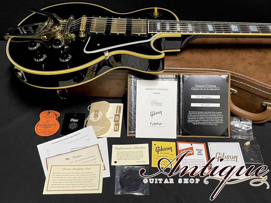 Gibson Custom Shop Historic Collection 1957 Les Paul Custom 2022 Ebony VOS  w/3PU&Bigsby 4.37kg Mint 