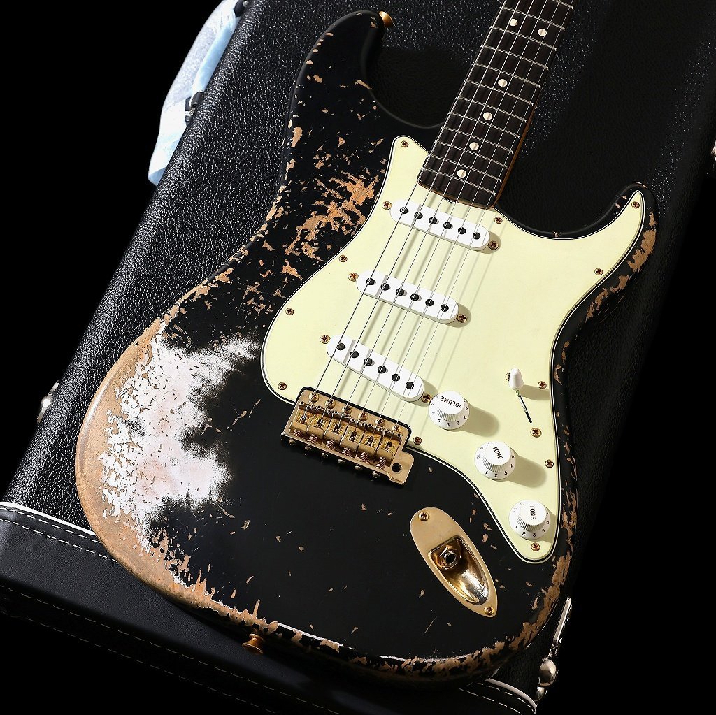 Fender Custom Shop 1963 Stratocaster Super Heavy Relic Aged Black