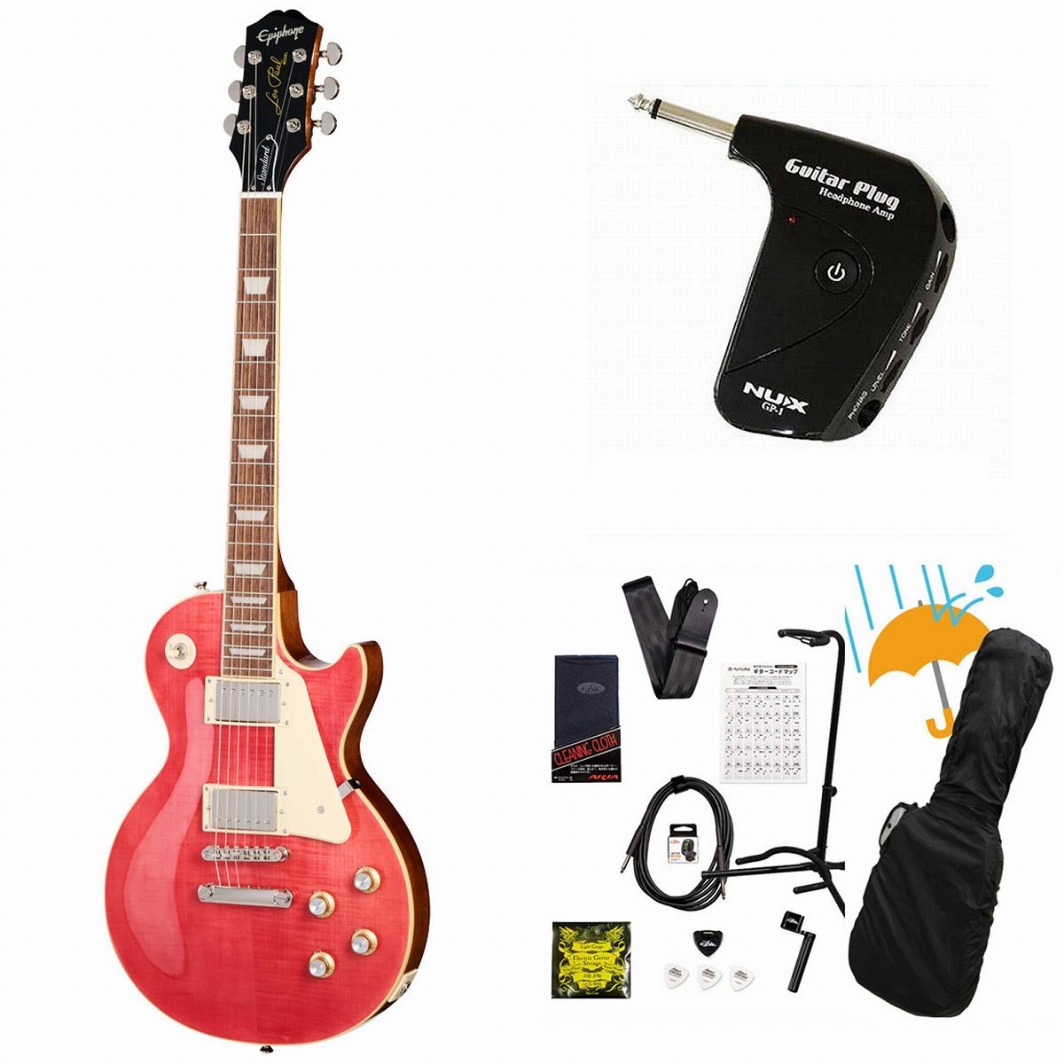Epiphone Inspired by Gibson Les Paul Standard 60s Figured Fucshia