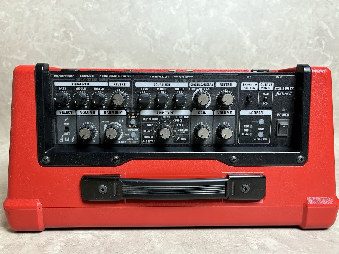 BOSS CUBE Street II Red ギターアンプ ステレオアンプ 10W 電池駆動