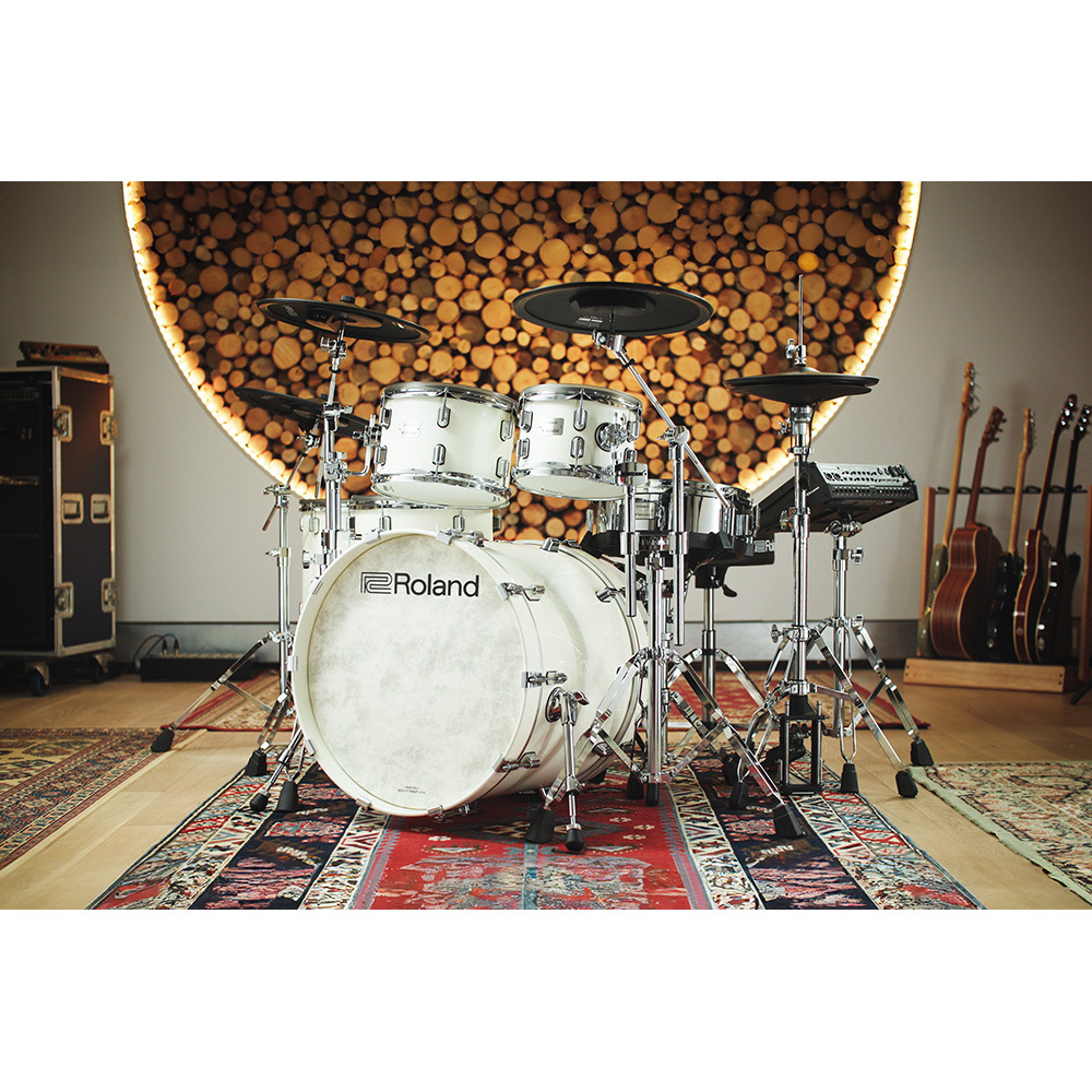 Roland V-Drums Acoustic Design VAD716-PW w/KD-22-SW & DTS-30S