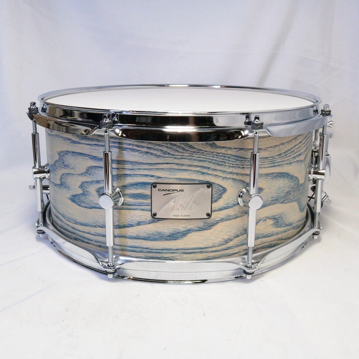 canopus AH-1465 ASH Snare Drum 14x6.5 Blue Storm Oil カノウプス 