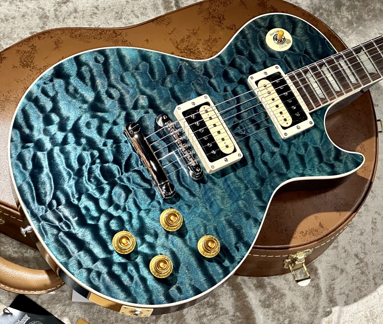 ちょっと値下げ　レスポールスタンダード・タイプ　ブルーキルトトップ Epiphone / Inspired by Gibson Les Paul Standard 60s Quilt