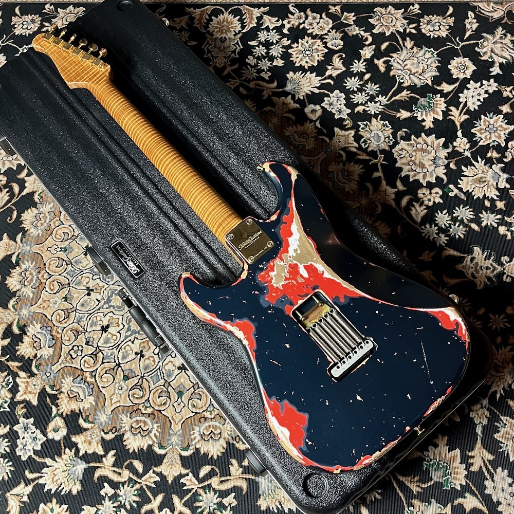 Xotic XSC-2 Master Grade Neck / Mercedes Blue over Fiesta Red