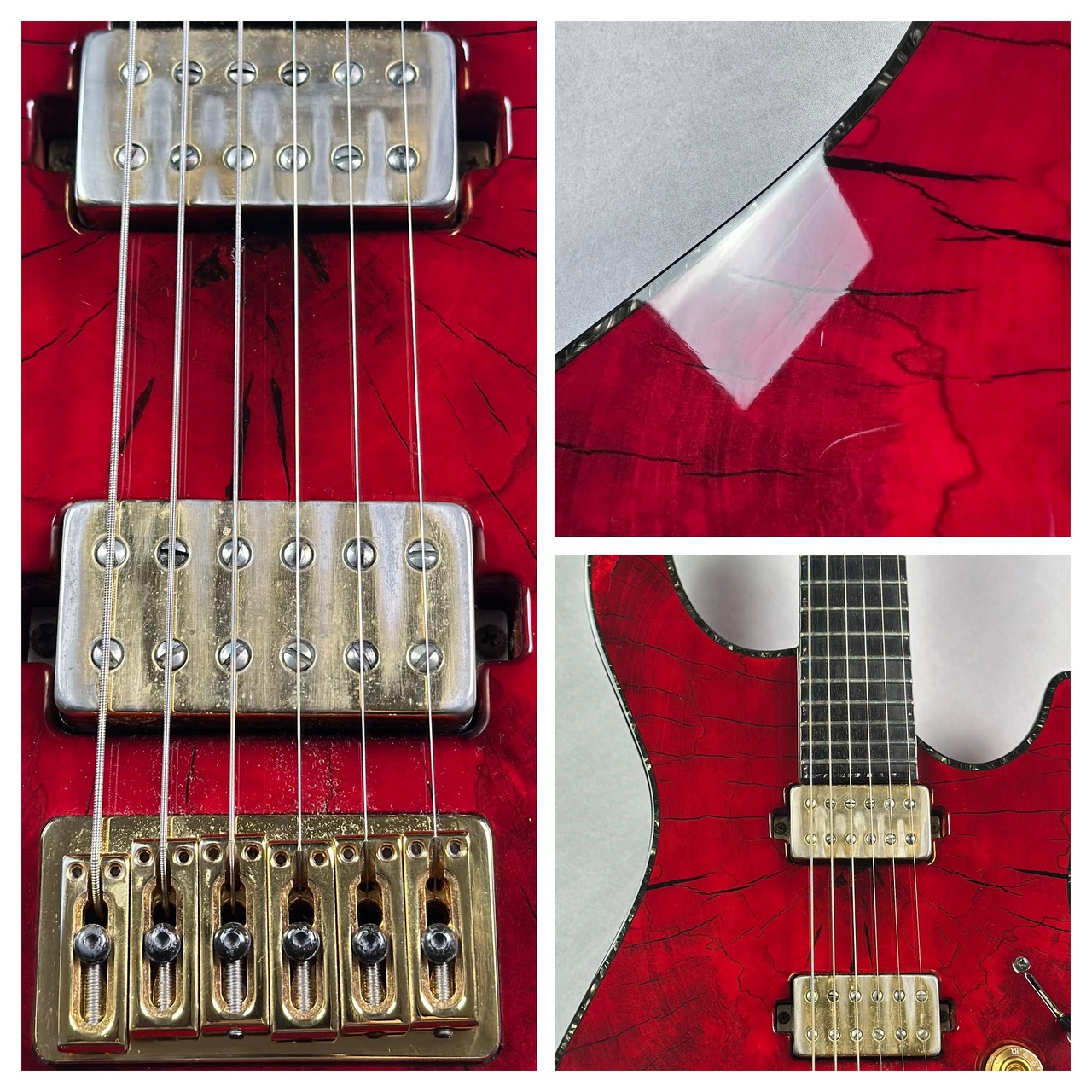 【HAL】Mayones regius6 ケース2種 MAYONES Regius 6 (Trans Dirty Blue Burst Gloss w/Glod