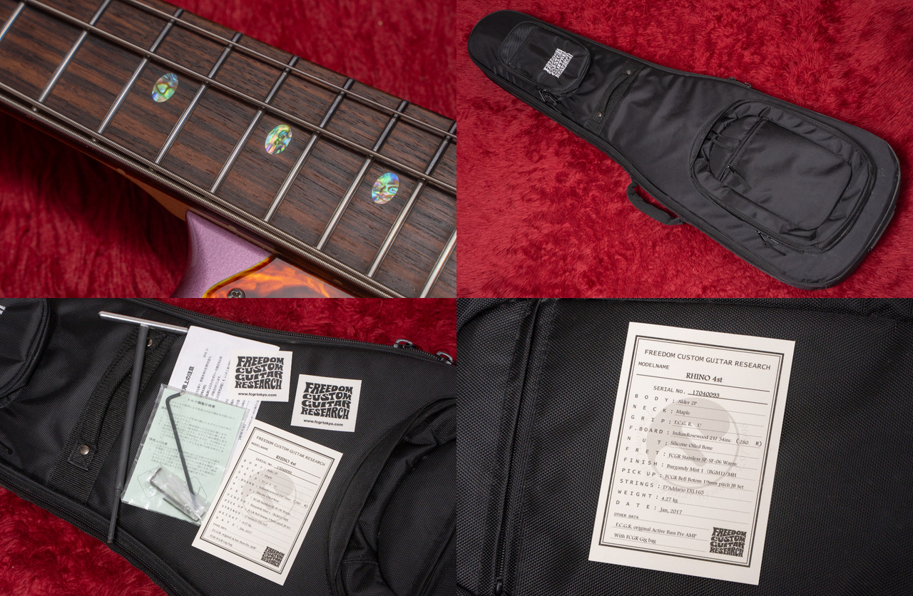 FREEDOM CUSTOM GUITAR RESEARCH Rhino 4st Burgundy Mist 2017