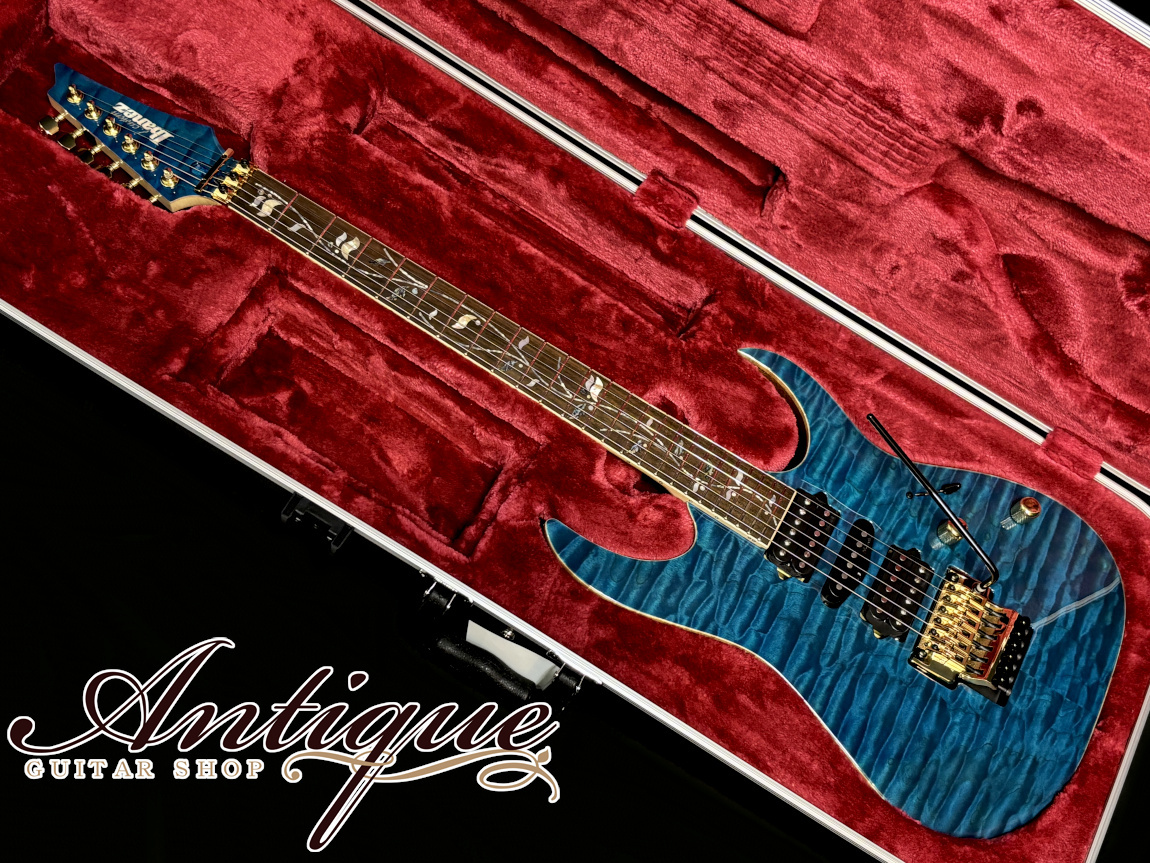 エレアコ仕様「BLUE RIDGE CUSTOM250 ジャパンヴィンテージ」 Ibanez Ikebe 50th Anniv. j.custom IKRG85701 S.T.Blue /Quilted