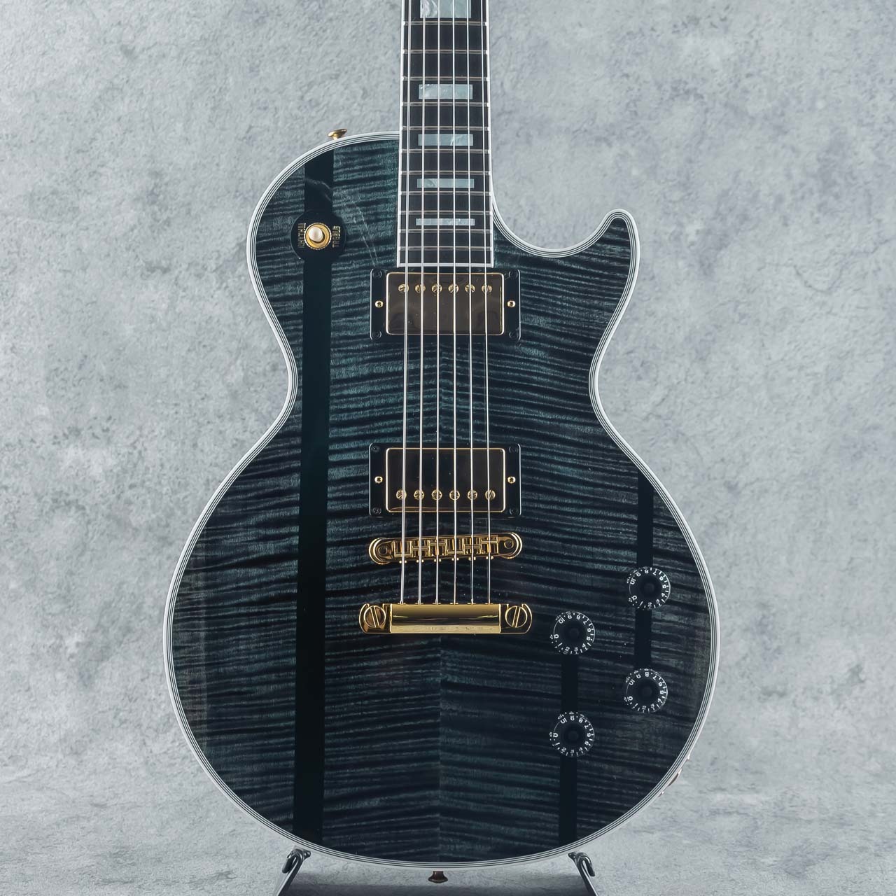 G.Style　エレキギターカスタムオーダー対応 Gibson Custom Shop Les Paul Custom Figured Aqua Stripe Gloss S/N