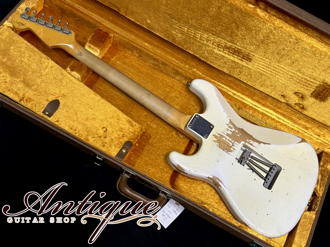 Fender Custom Shop 1963 Stratocaster 2013 Olympic White Hard-Relic