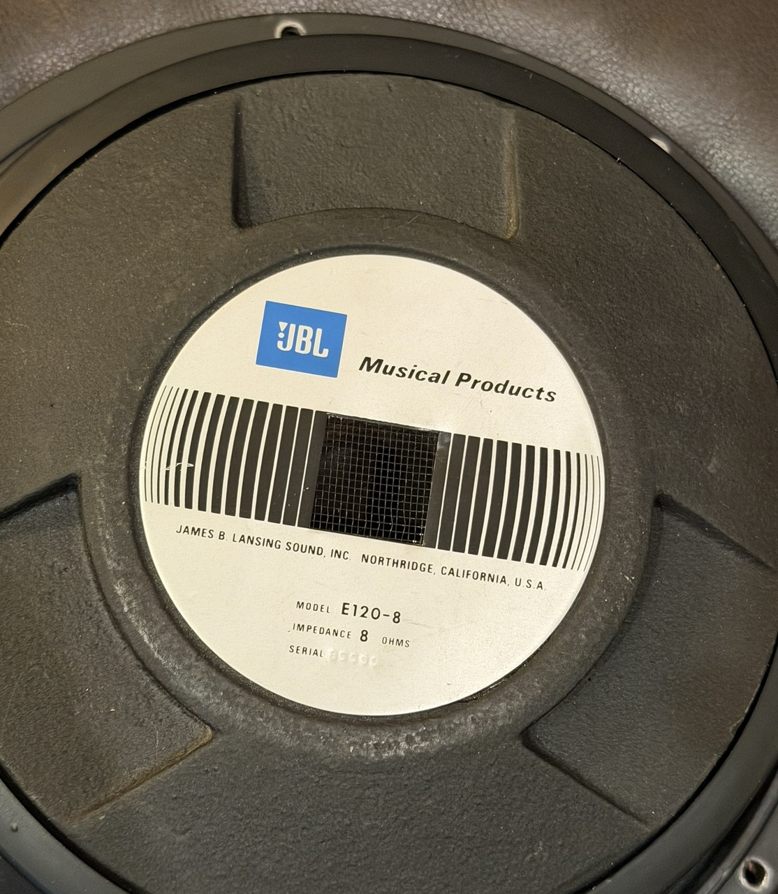 JBL E120 楽器用スピーカー 30センチ(12') 8Ω Vintage JBL E120-8 12