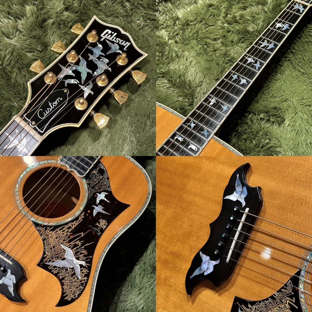 GIBSON DOVE’S IN FLIGT 2001年製 Platinum Gibson Doves In Flight Acoustic Guitar Antique
