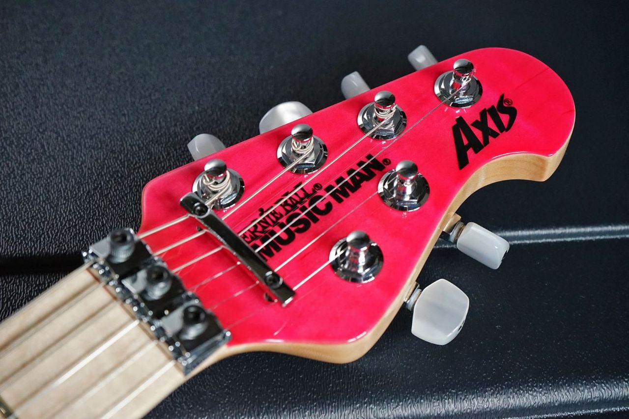 MUSIC MAN Axis Quilt Top Matching Head Trans Pink【カスタム MUSIC MAN Axis Quilt Top Matching Head Trans Pink【カスタム