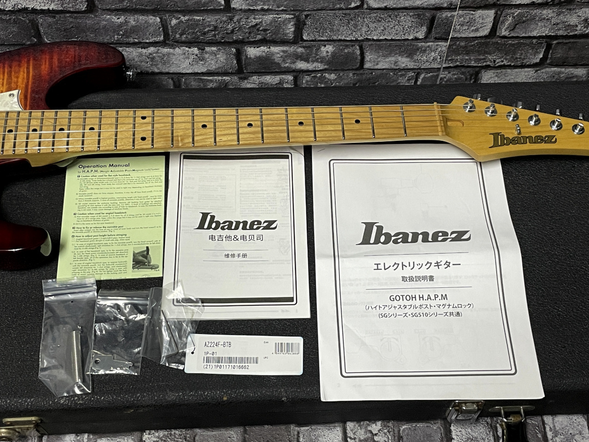 Ibanez Premium AZ224F # Transparent Ruby 2017年製【Seymour Duncan 