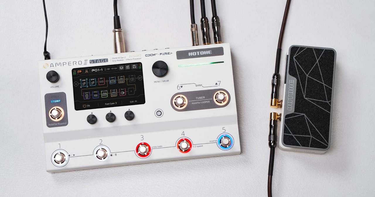 HOTONE Ampero II Press エクスプレッションペダル フットスイッチ装備
